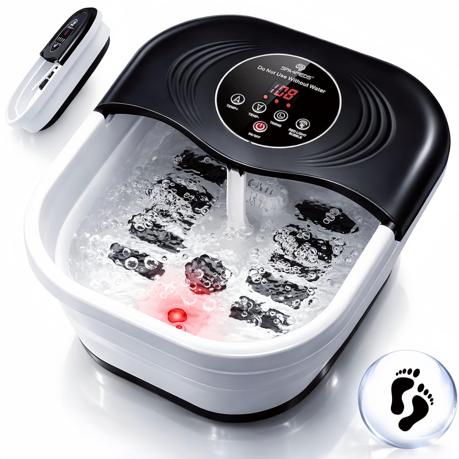 Amazon.com: Collapsible Heated Foot Spa with Bubble and Red Light